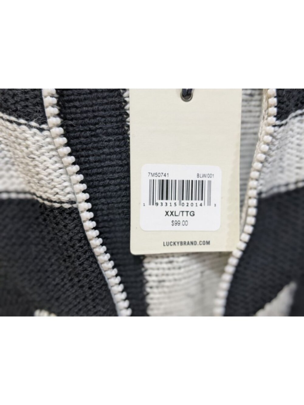 Lucky Brand Striped Baja Hoodie Unisex  size XXL  NEW WITH TAGS! - Picture 5 of 5